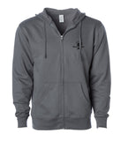 "Prevailer" Embroidered Midweight Zip Hooded Sweatshirt