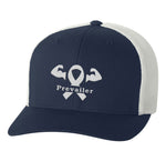 "Cancer Prevailer" Awareness Embroidered Flexfit Trucker Hat