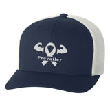 "Cancer Prevailer" Awareness Embroidered Flexfit Trucker Hat