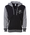 "Prevailer" Embroidered Varsity Letterman's Zip Hood