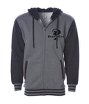 "Prevailer" Embroidered Varsity Letterman's Zip Hood