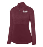 "Prevailer Hardcore" Embroidered Ladies Tonal Heather 1/4 Zip Pullover