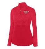 "Prevailer Hardcore" Embroidered Ladies Tonal Heather 1/4 Zip Pullover