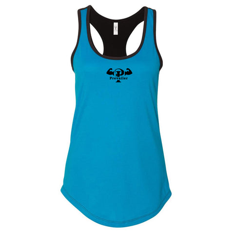 "Prevailer Hardcore" Embroidered Duo-tone Ladies Colorblock Raceback Tank
