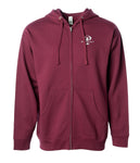 "Prevailer" Embroidered Midweight Zip Hooded Sweatshirt