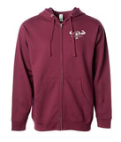 "Prevailer Hardcore" Embroidered Midweight Zip Hooded Sweatshirt