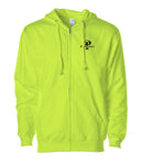 "Prevailer" Embroidered Midweight Zip Hooded Sweatshirt
